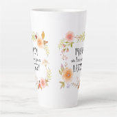 Tasse Latte Maman t'aime Fleur d'aquarelle du LATTE (Devant)
