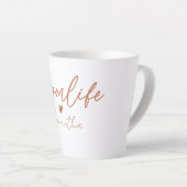 Tasse Latte Maman Vie - Design de charme rustique (Angle droit)