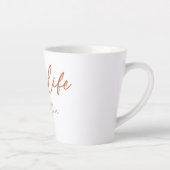 Tasse Latte Maman Vie - Design de charme rustique (Droite)