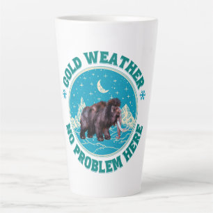 Tasse Latte Mammouth d'hiver humour en temps froid