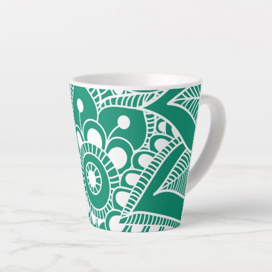 Tasse Latte Mandala 48 de luxe (Angle droit)