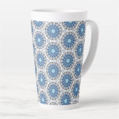 Tasse Latte Mandala Bleu (Angle droit)