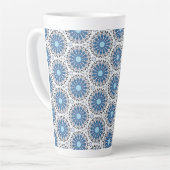 Tasse Latte Mandala Bleu (Angle gauche)