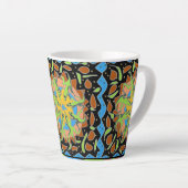 Tasse Latte Mandala de lézard (Angle droit)