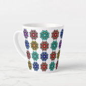 Tasse Latte Mandala en différentes couleurs (Angle gauche)