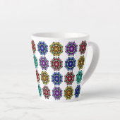 Tasse Latte Mandala en différentes couleurs (Angle droit)