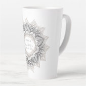 Tasse Latte Mandala Lace Mariage Neutrals ID478 (Angle droit)