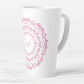 Tasse Latte Mandala, Monogramme. (Angle droit)
