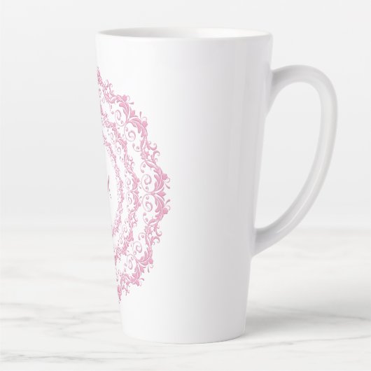 Tasse Latte Mandala, Monogramme. (Droite)