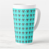 Tasse Latte Mandala Zen Turquoise (Angle droit)