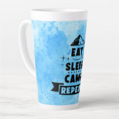 Tasse Latte Manger, Dormir, Camp, Répéter (Angle gauche)