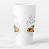 Tasse Latte Mangez plus de plantes frais motivation salade let (Devant)