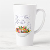 Tasse Latte Mangez plus de plantes frais motivation salade let (Droite)