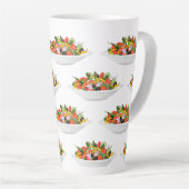 Tasse Latte Mangez plus de plantes frais motivation salade let (Angle droit)
