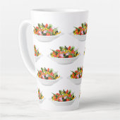 Tasse Latte Mangez plus de plantes frais motivation salade let (Angle gauche)