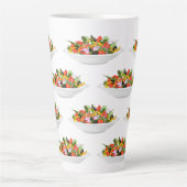 Tasse Latte Mangez plus de plantes frais motivation salade let (Devant)