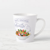 Tasse Latte Mangez plus de plantes frais motivation salade let (Droite)