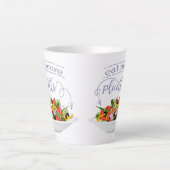 Tasse Latte Mangez plus de plantes frais motivation salade let (Devant)