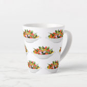Tasse Latte Mangez plus de plantes frais motivation salade let (Angle droit)
