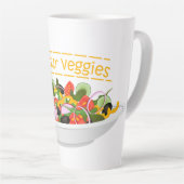 Tasse Latte Mangez vos Légumes Citer salade fraîche mélange bo (Angle droit)