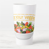 Tasse Latte Mangez vos Légumes Citer salade fraîche mélange bo (Devant)