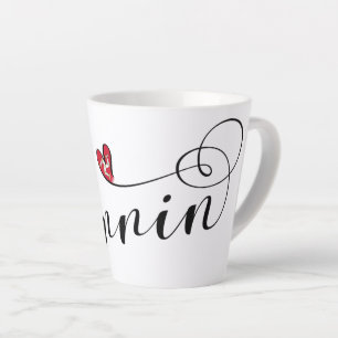 Tasse Latte Mannin, Isle of Man Drapeau Heart, Manx