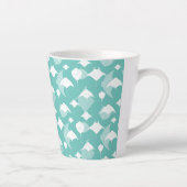 Tasse Latte Manta Rays et Stingrays Motif sur Aqua Blue (Droite)