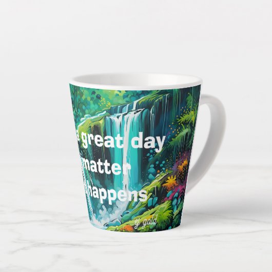 Tasse Latte mantra transformationnel coupe de café cascade (Angle droit)