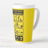 Tasse Latte Manuel d'instruction de chien amusant (Angle droit)