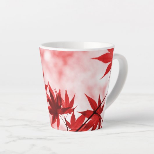 Tasse Latte Maple Trees Design Feuille (Angle droit)