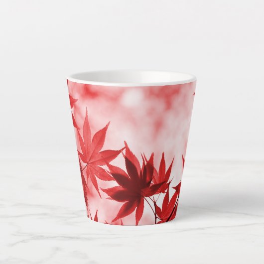 Tasse Latte Maple Trees Design Feuille (Devant)