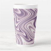 Tasse Latte Marbre Abstrait pourpre liquide (Devant)