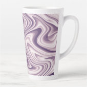 Tasse Latte Marbre Abstrait pourpre liquide (Droite)