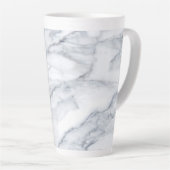 Tasse Latte Marbre blanc Carrara Calacatta Texture (Angle droit)