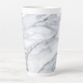 Tasse Latte Marbre blanc Carrara Calacatta Texture (Devant)