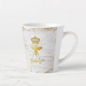 Tasse Latte Marbre blanc d'or de la QUEEN BEE (Droite)