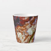 Tasse Latte Marbre de cristal de quartz de feu Abstrait (Devant)