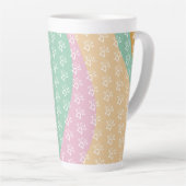 Tasse Latte Marbre Empreinte de patte rétro Super (Angle droit)