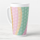 Tasse Latte Marbre Empreinte de patte rétro Super (Angle gauche)