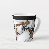 Tasse Latte "Marbre or et noir" (Angle droit)