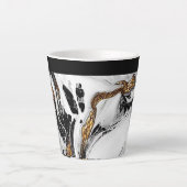 Tasse Latte "Marbre or et noir" (Devant)