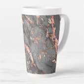 Tasse Latte Marbre rose gris or design moderne (Angle droit)