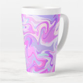 Tasse Latte Marbré rose violet Turquoise (Angle droit)
