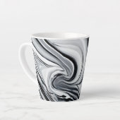 Tasse Latte Marbre soufflé d'encre - Élégance intemporelle (Angle gauche)