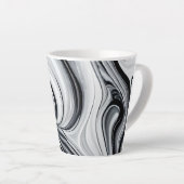 Tasse Latte Marbre soufflé d'encre - Élégance intemporelle (Angle droit)