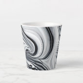 Tasse Latte Marbre soufflé d'encre - Élégance intemporelle (Devant)