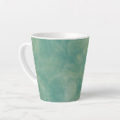 Tasse Latte marbre vert abstrait (Angle gauche)