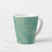 Tasse Latte marbre vert abstrait (Angle droit)