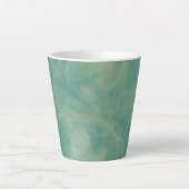 Tasse Latte marbre vert abstrait (Devant)
