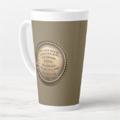 Tasse Latte Marcus Aurelius Citation Comment trouver la force (Angle gauche)